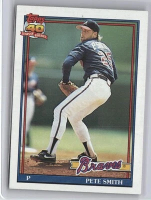 1991 Topps Pete Smith #383 Baseball Card - Image 1 of 2