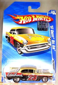 2010 Hot Wheels #103 HW Performance 5/10 '57 Chevy Bel Air gold/schwarz mit 5 Speichen - Bild 1 von 5