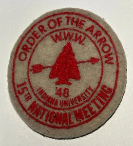 1948 OA NOAC Felt Patch National Meeting Boy Scout BW3 - Picture 1 of 2