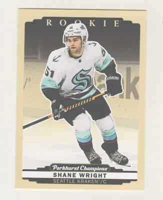 2022-23 Parkhurst Champions ROOKIE SHORT PRINT #306 SHANE WRIGHT RC Kraken SP - Image 1 of 2