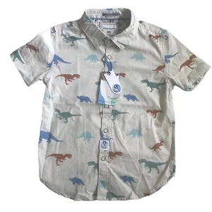Denim & Flower Ricky Singh Boys’ Short Sleeve Button-Down Dino Shirt - Multi, 4 - Picture 1 of 10