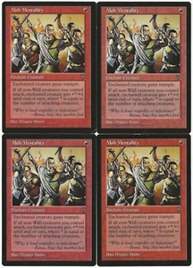 MTG Mob Mentality x4 Visions Uncommon LP/MP Playset - Picture 1 of 1
