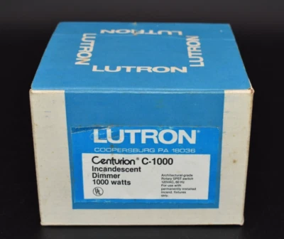 Interruptor de pared atenuador incandescente Lutron C-1000 120 Vac 60Hz beige Foto 1 de 3