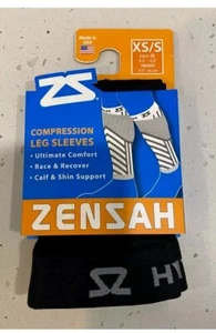 Zensah Compression Leg Sleeves Black XS/S - Picture 1 of 4
