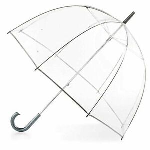 Totes Clear Bubble Dome Umbrella Transparent Fashion Large Windproof Rain Auto