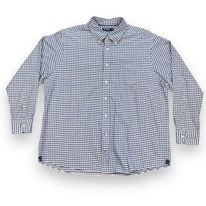 Cremieux Mens Shirt Button Down Collared Long Sleeve XXL Plaid Blue - Picture 1 of 6