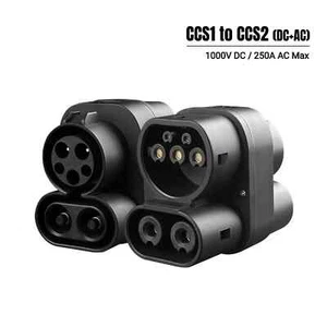CCS1 CCS2 Adapter for EVs, 250A DC, 32A AC, US & Europe Compatible New - Picture 1 of 5