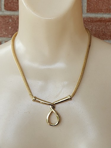 VETEMENTS Collana Ciondolo Vintage Anne Klein Rete 16 18"" Regolabile Tonodo Oro