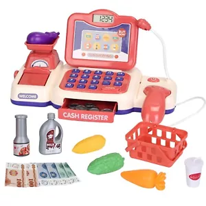 Cash Register Pretend Play Scanner Credit Card Play Money for Boys Girls Gifts - Picture 1 of 23