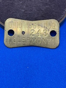 Vintage Dog Tag License Registration 1961 Clermont County Ohio. 243 - Picture 1 of 1