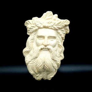 Plaster Santa Claus face relief wall hanging Christmas decoration H23cm x 16cm - Picture 1 of 15