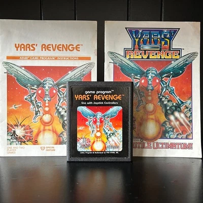 1981 Yars' Revenge Atari 2600 Video Game Cartridge w/ Manual + Comic Book TESTED - Image 1 of 4