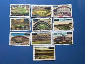 USA 2001  USED 34c Legendary Playing Fields, (Set of 10), Scott #3510-19 - Picture 1 of 5