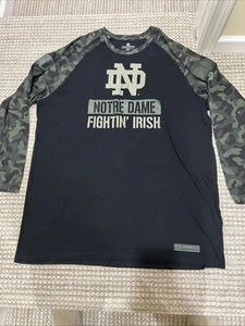 Colosseum Notre Dame Fighting Irish NCAA Long Sleeve Camo T-Shirt Big & Tall 3XL - Picture 1 of 12