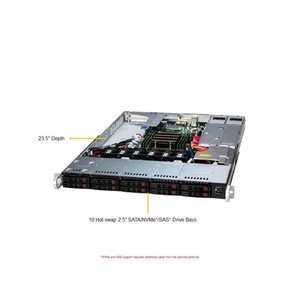 Servidor Supermicro 1U WIO A+ (AS -1115SV-WTNRT) 10 2,5" bahías de unidad de intercambio en caliente servicio - Imagen 1 de 4