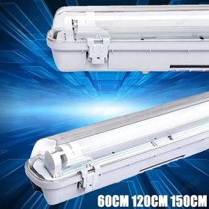 Lampada LED per ambienti umidi lampada per vasca 60/120/150 cm cantina soffitto lampada da officina - Foto 1 di 18