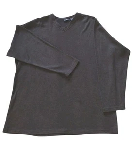 Cherokee Sweater Man's XXL Dark Gray V Neck Oversized Thigh Knit Relaxed Fit - Picture 1 of 7