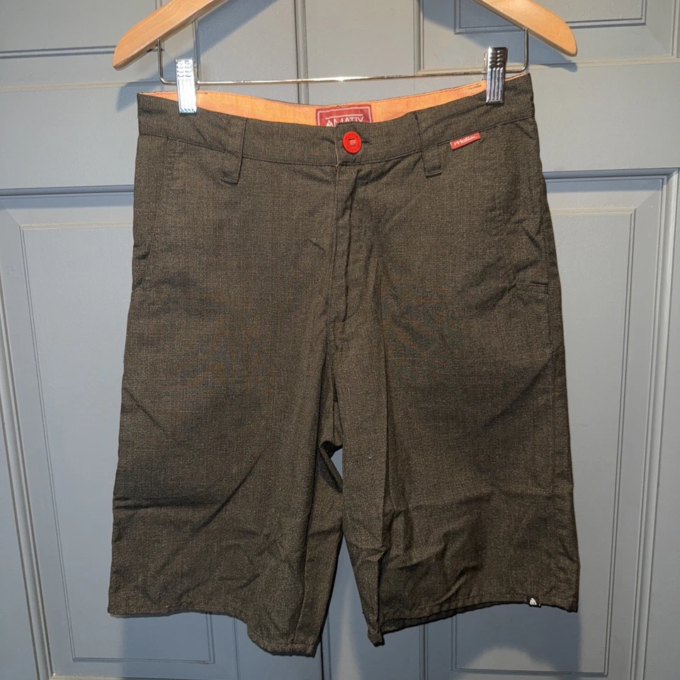 Matix Mens Higgins Black Shorts Size 28 Skate Surf Casual Slim Fit - Image 1 of 3