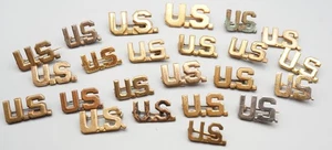 Post WWI - Pre-WWII Army U.S. Officer Collar Insignia Pins Lot Of 23 - Photo 1/2