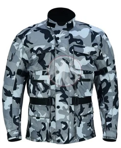Motorcycle Racing Jacket Motorbike Biker Riding Textile Courdura Jacket Camo Col - Picture 1 of 4