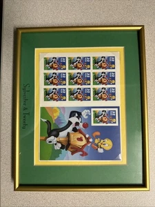 Framed Collection of The 1998 (USPS) Sylvester & Tweety Stamps First Day Cover - Picture 1 of 3