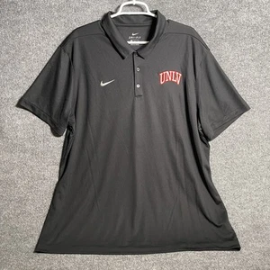 UNLV Las Vegas Rebels Nike Polo Shirt Men’s Sz XL Black - Picture 1 of 13