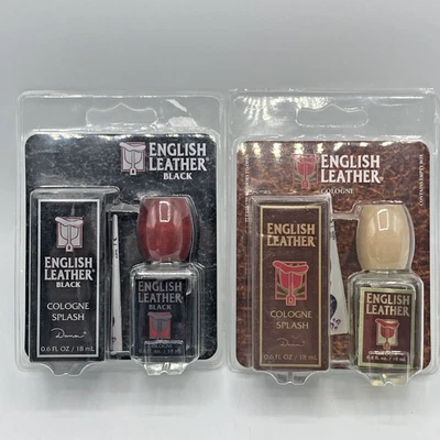 Dana 英国皮革黑色古龙水溅 0.6 盎司 2 件装男式香水 — 第 1/4 张图片