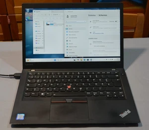 notebook pc portatile Lenovo T470s 14" 12 GB RAM/SSD 128 GB 4G LTE WINDOWS 11 - Afbeelding 1 van 6