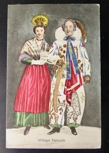 Antigua postal alemana coloreada a mano, Villinger Fastnacht 1924 - Imagen 1 de 2