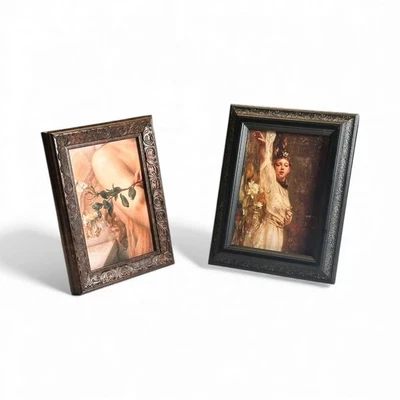 Classic Victorian Set Of Two Frames/Dark Ornate Scrolled Floral Table Frame - Image 1 of 4