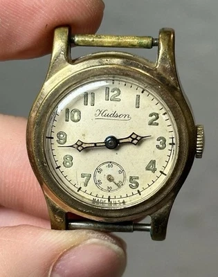 复古二战时代哈德逊美国制造军事风格腕表男士腕表(零件) — 第 1/4 张图片