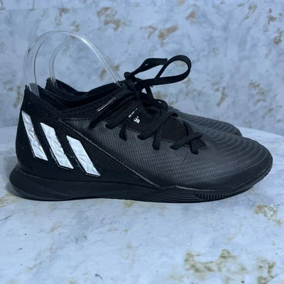 Adidas Predator Edge .3 Jóvenes Niños Talla 4.5 Zapatos Negro Blanco Interior Botines de Fútbol Foto 1 de 4