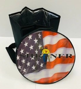 Borsa termica isolata Shrine Shriner Silent Messenger design bandiera USA - Foto 1 di 2