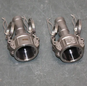 (2) USA Sealing Cam And Groove Fitting BULK-CGF-287, 1/2" Coupler Type C, 304 SS - Picture 1 of 7