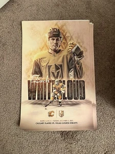 Vegas Golden Knights vs Calgary Flames 🔥Game Poster 12/12/23 - Whitecloud - Picture 1 of 2
