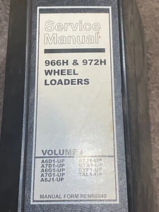 Caterpillar 966H.972H Wheel Loader Service Manual Vol 1 RENR8840 - Picture 1 of 10