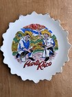 Vintage Puerto Rico Decorative Plate with Jibaros and Roosters Travel Souvenir