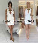 Zara New Woman Short Fitted Dress With Tab White Xs-xxl 3067/308