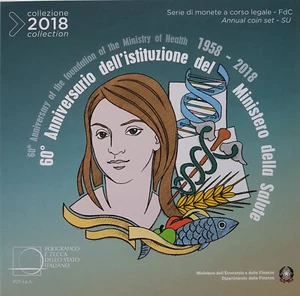 5,88 euros KMS Italia 2018 incluye 2 euros conmemorativos Ministerio de Salud - Imagen 1 de 4