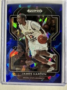 2022 Panini Prizm Draft Picks - James Harden - Blue Cracked Ice - /99