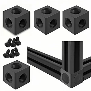 12pcs 40x40x40mm M8 Cube Connector Bracket for 4040 Aluminum Extrusion Hardware - Picture 1 of 7