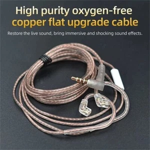 KZ ZS10 ZSN PRO In Ear Cable High Purity Oxygen-Free Copper Twisted 2 Pin Cable - Picture 1 of 13