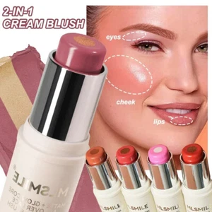 Womens Contour Cream Blush Sticks for Cheeks Lips Highlighter Stick Face Makeup - Picture 1 of 44