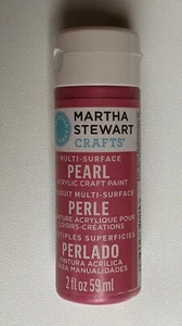 Martha Stewart Multi-Surface Acrylic Craft Paint Pearl 2 oz - Fruit Punch - Picture 1 of 3
