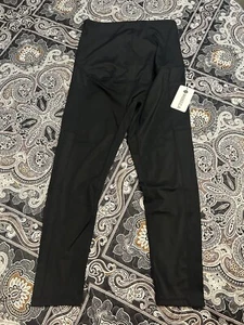 Roseca Ladies Yoga•Workout Black Stretch Pants Leggings•Pockets•Size Medium•NWT - Picture 1 of 7
