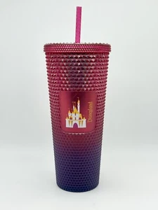 Starbucks Disneyland Castle Studded Diamond Tumbler Pink Lila Ombré 2023 - Bild 1 von 12