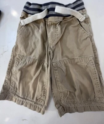 Pantalones Cortos Mini Boden Niños Talla 6 Y Caqui con Cintura Elástica a Rayas Foto 1 de 3