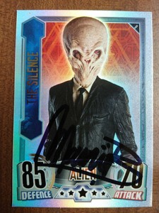 MARNIX VAN DEN BROEKE AUTOGRAPH ALIEN ATTAX CAST PHOTO CARD DR WHO THE SILENT