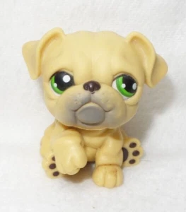 LITTLEST PETSHOP LPS #107 HASBRO CHIEN BULLDOG BOULEDOGUE BEIGE YEUX VERT - Imagen 1 de 6