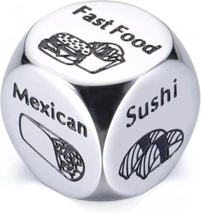 Metal Dinner Decision Dice – Fun Food Picker Gift for Couples & Families, GIft - Picture 1 of 4